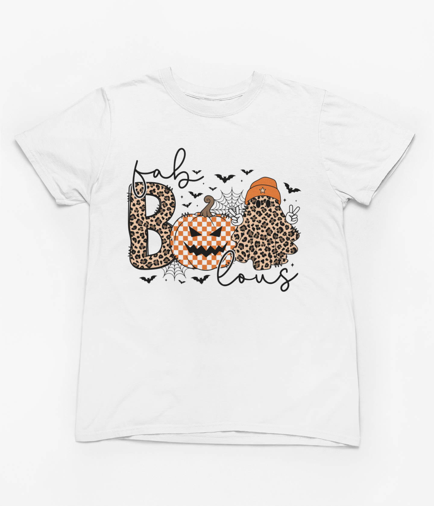 Boojee Ghost Retro Fab-BOO-lous Halloween Sweatshirt & T-Shirt T-Shirt / White / Small gift_idea unique_gift personalised_gift