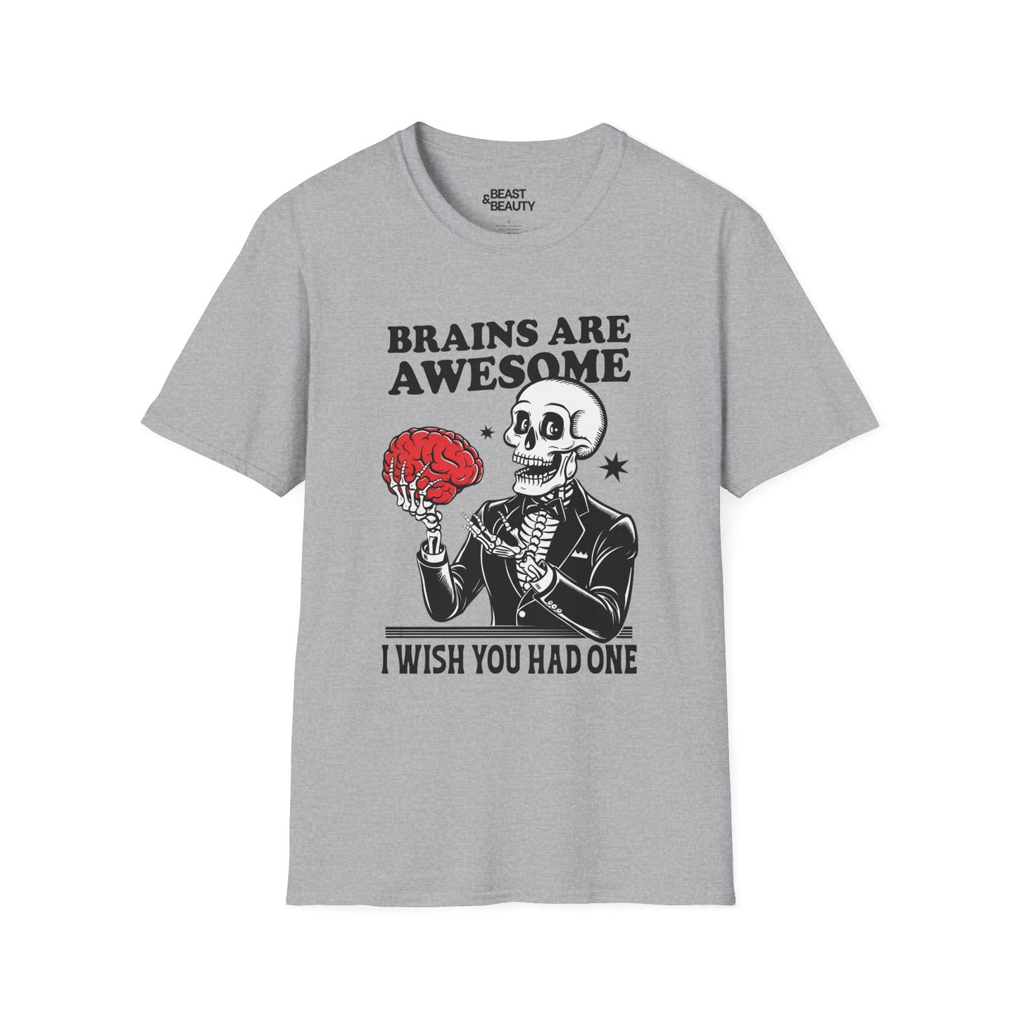 Brains Are Awesome Funny Halloween T-Shirt Sport Grey / S gift_idea unique_gift personalised_gift