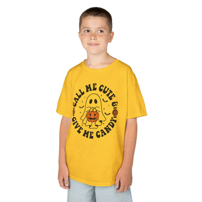 Call Me Cute Give Me Candy Kids Halloween T-Shirt gift_idea unique_gift personalised_gift