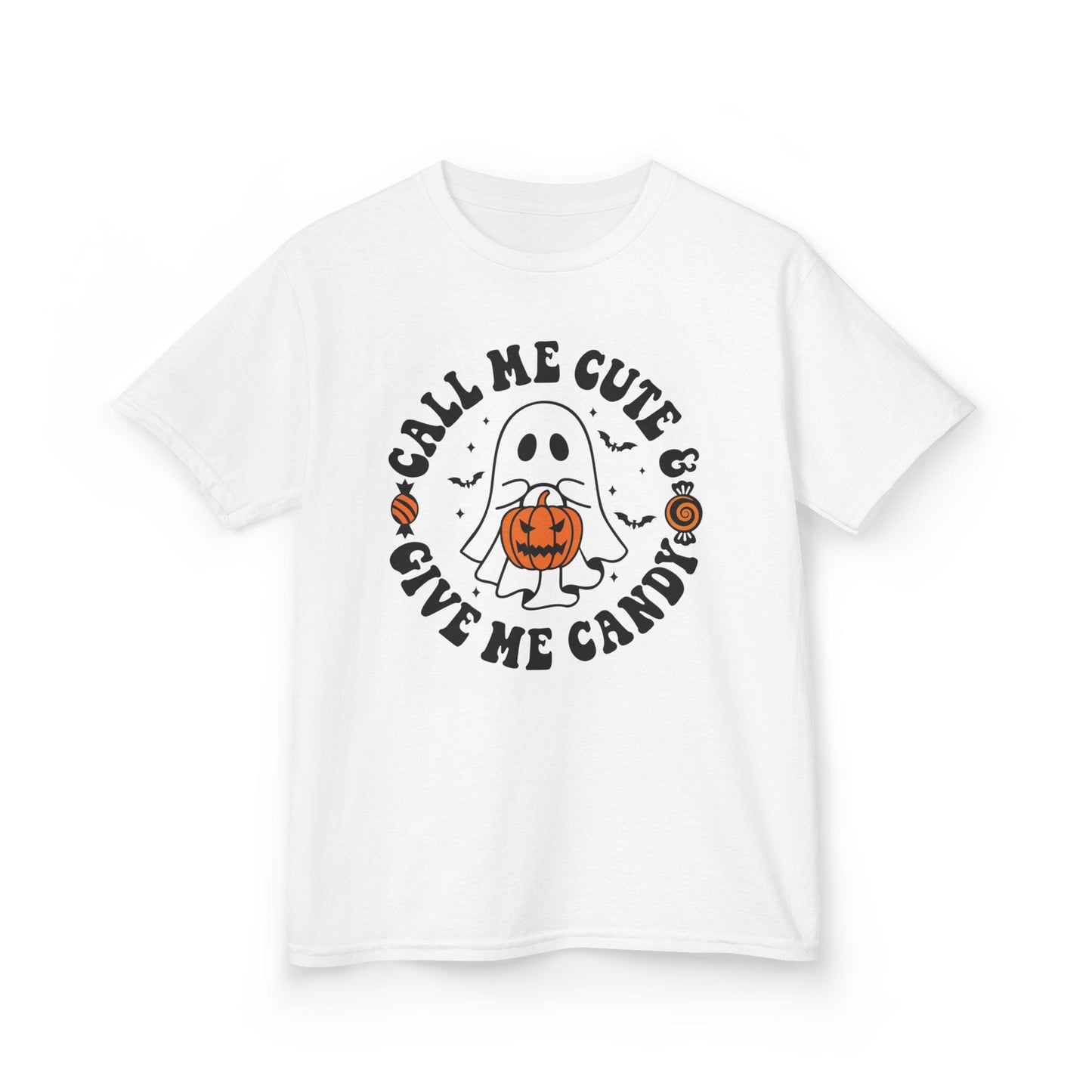 Call Me Cute Give Me Candy Kids Halloween T-Shirt White / XS gift_idea unique_gift personalised_gift