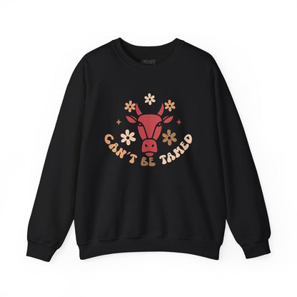 can t be tamed cowgirl sweatshirt black sweatshirt uk cowgirl gift idea