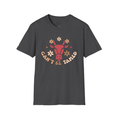 can t be tamed cowgirl t-shirt dark heather t-shirt uk cowgirl gift idea