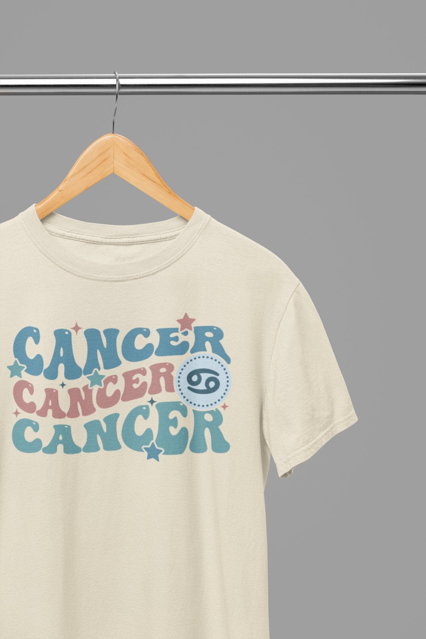 Cancer Zodiac Fun Colour Font T-Shirt small / Sand gift_idea unique_gift personalised_gift