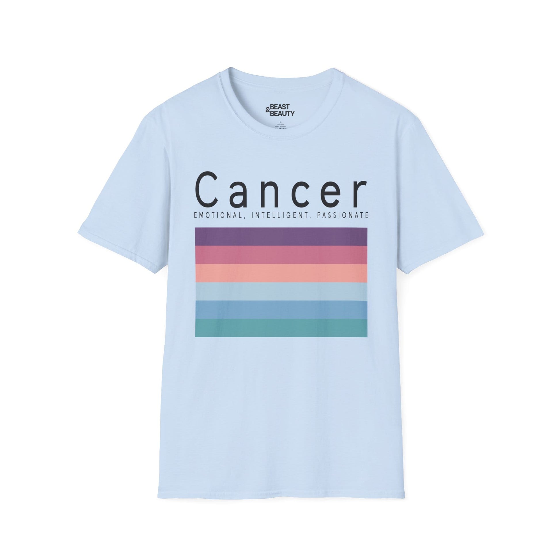 Cancer Zodiac Graphic T-Shirt Light Blue / S gift_idea unique_gift personalised_gift
