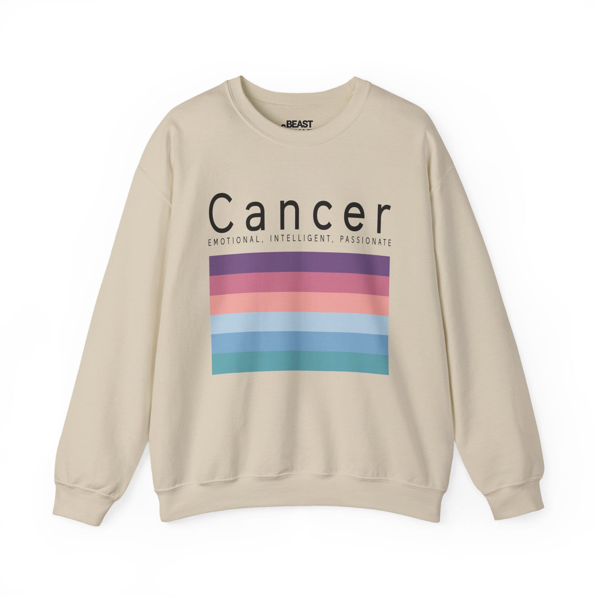 Cancer Zodiac Sign Adult Sweatshirt Sand / S gift_idea unique_gift personalised_gift