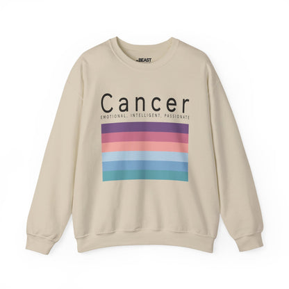 Cancer Zodiac Sign Adult Sweatshirt Sand / S gift_idea unique_gift personalised_gift