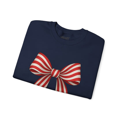 candy cane bow sweatshirt sweatshirt uk coquette gift idea image 6