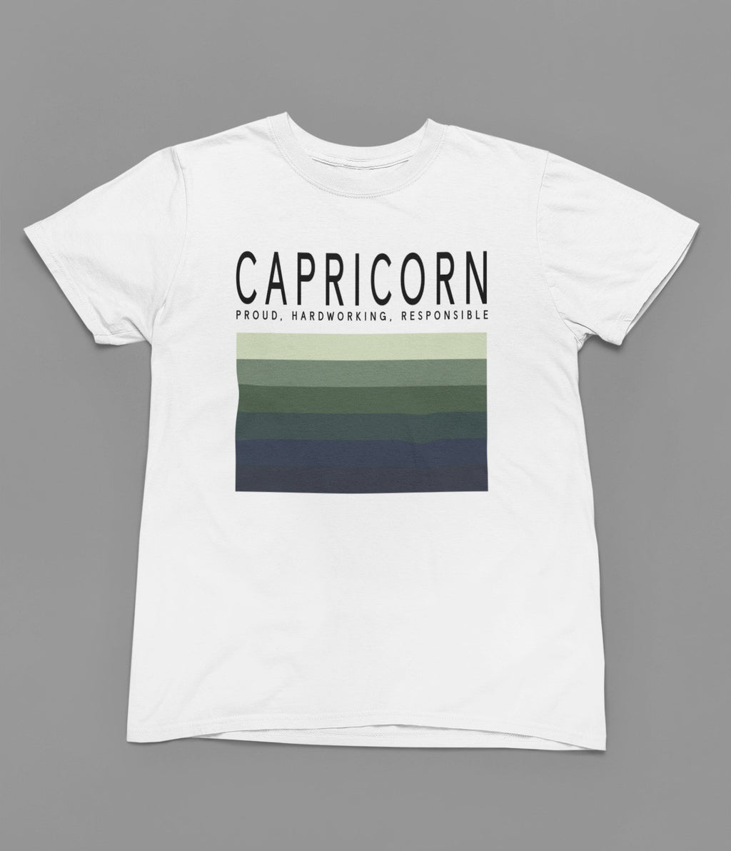 Capricorn Zodiac Colour Palette T-Shirt - Beast & Beauty Clothing LTD - Zodiac T-Shirt - small - 