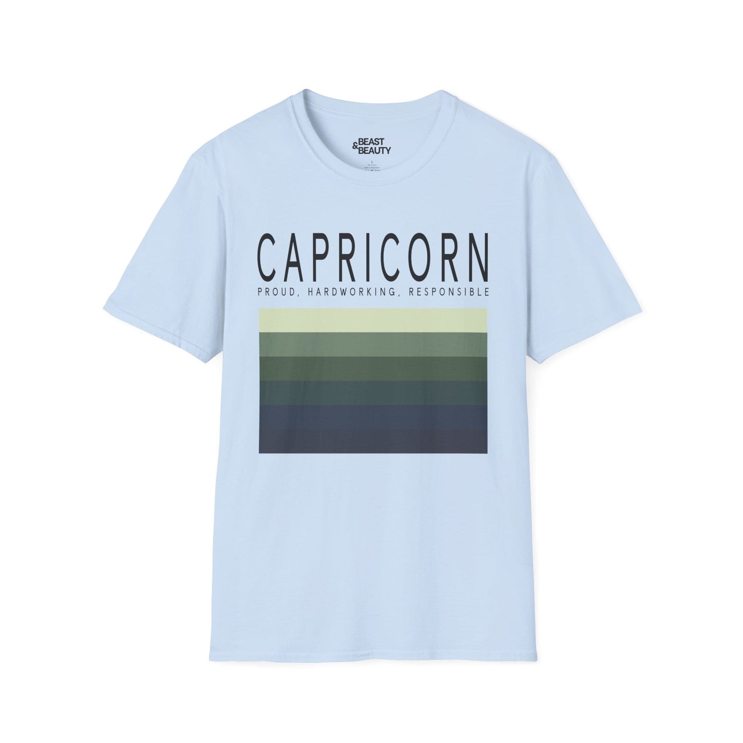 Capricorn Zodiac Graphic T-Shirt Light Blue / S gift_idea unique_gift personalised_gift