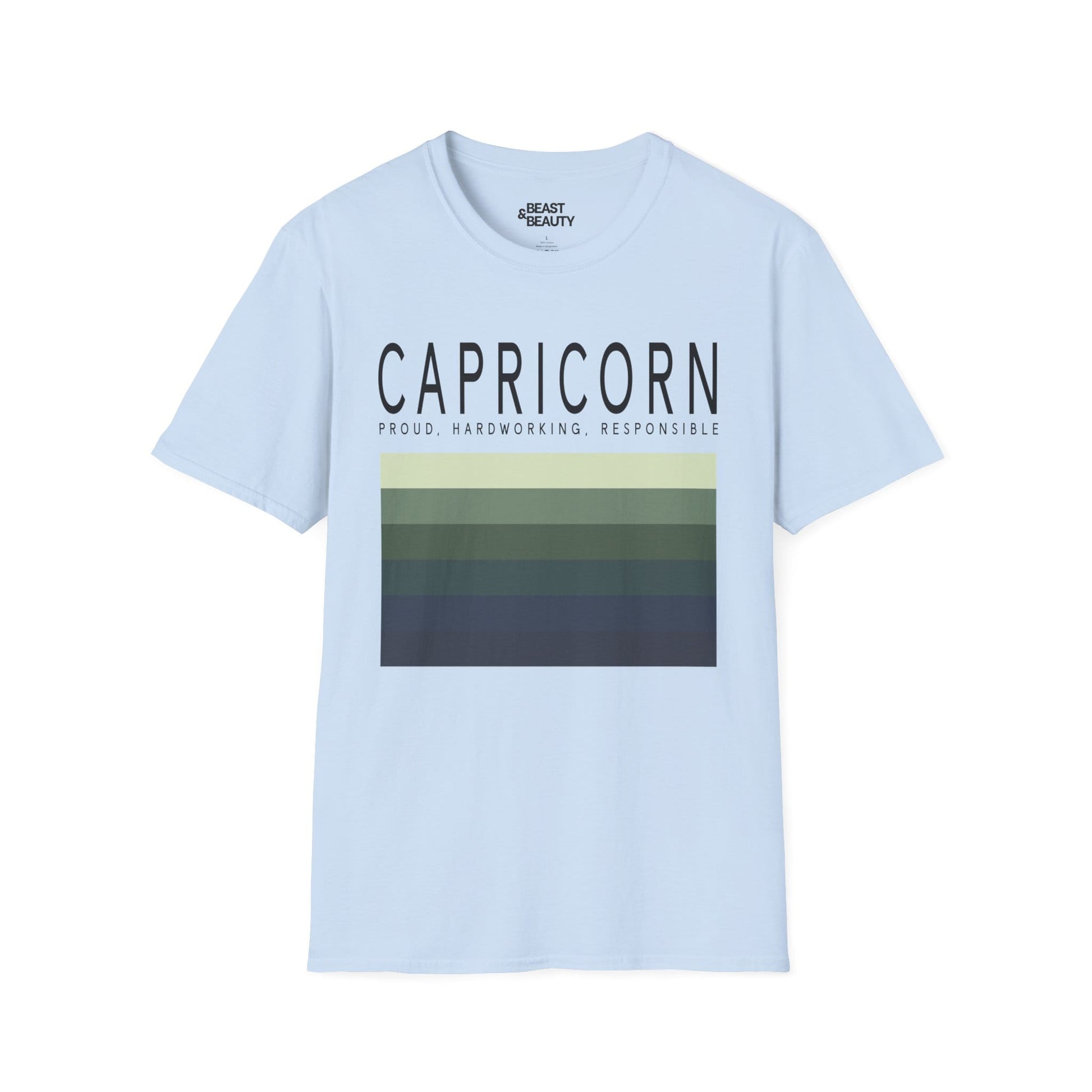 Capricorn Zodiac Graphic T-Shirt Light Blue / S gift_idea unique_gift personalised_gift