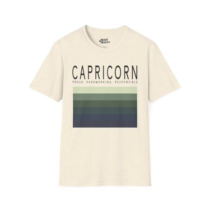 Capricorn Zodiac Graphic T-Shirt Natural / M gift_idea unique_gift personalised_gift