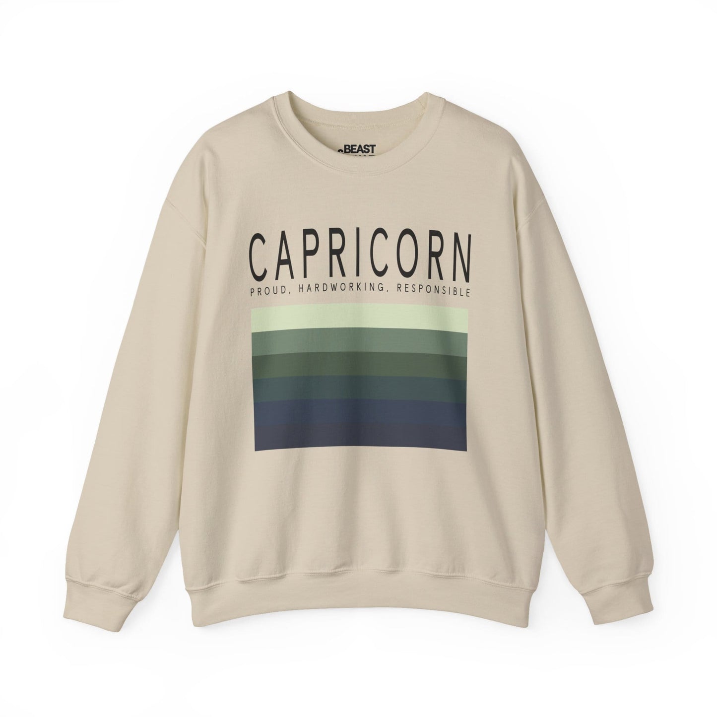 Capricorn Zodiac Sign Adult Sweatshirt Sand / S gift_idea unique_gift personalised_gift