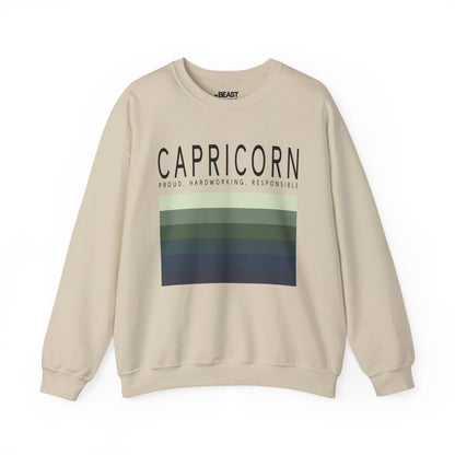 Capricorn Zodiac Sign Adult Sweatshirt Sand / S gift_idea unique_gift personalised_gift