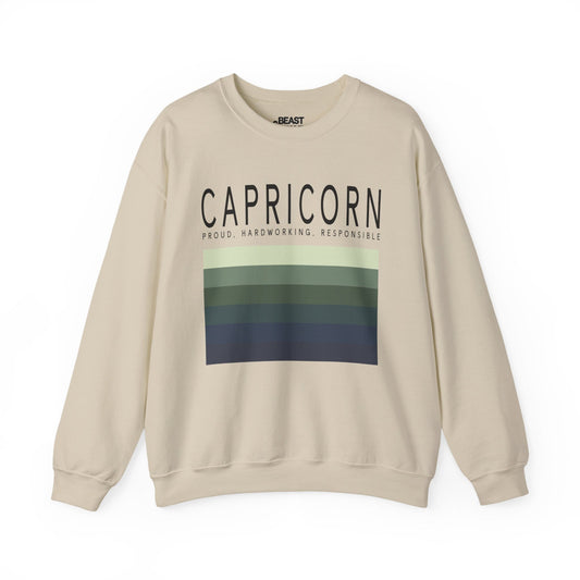 Capricorn Zodiac Sign Adult Sweatshirt Sand / S gift_idea unique_gift personalised_gift