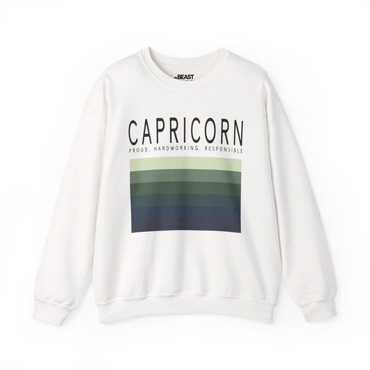 Capricorn Zodiac Sign Adult Sweatshirt White / S gift_idea unique_gift personalised_gift