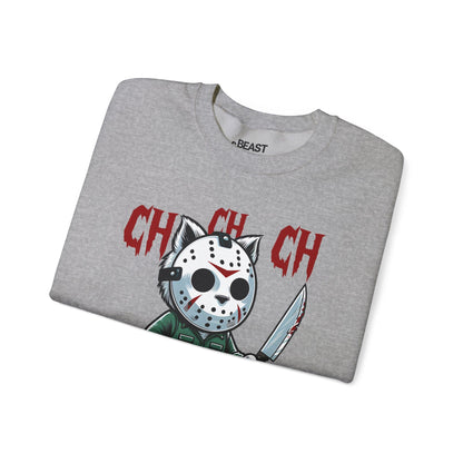 Ch Ch Ch Meow Meow Funny Halloween Cat Sweatshirt gift_idea unique_gift personalised_gift