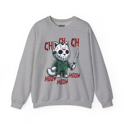 Ch Ch Ch Meow Meow Funny Halloween Cat Sweatshirt Sport Grey / S gift_idea unique_gift personalised_gift