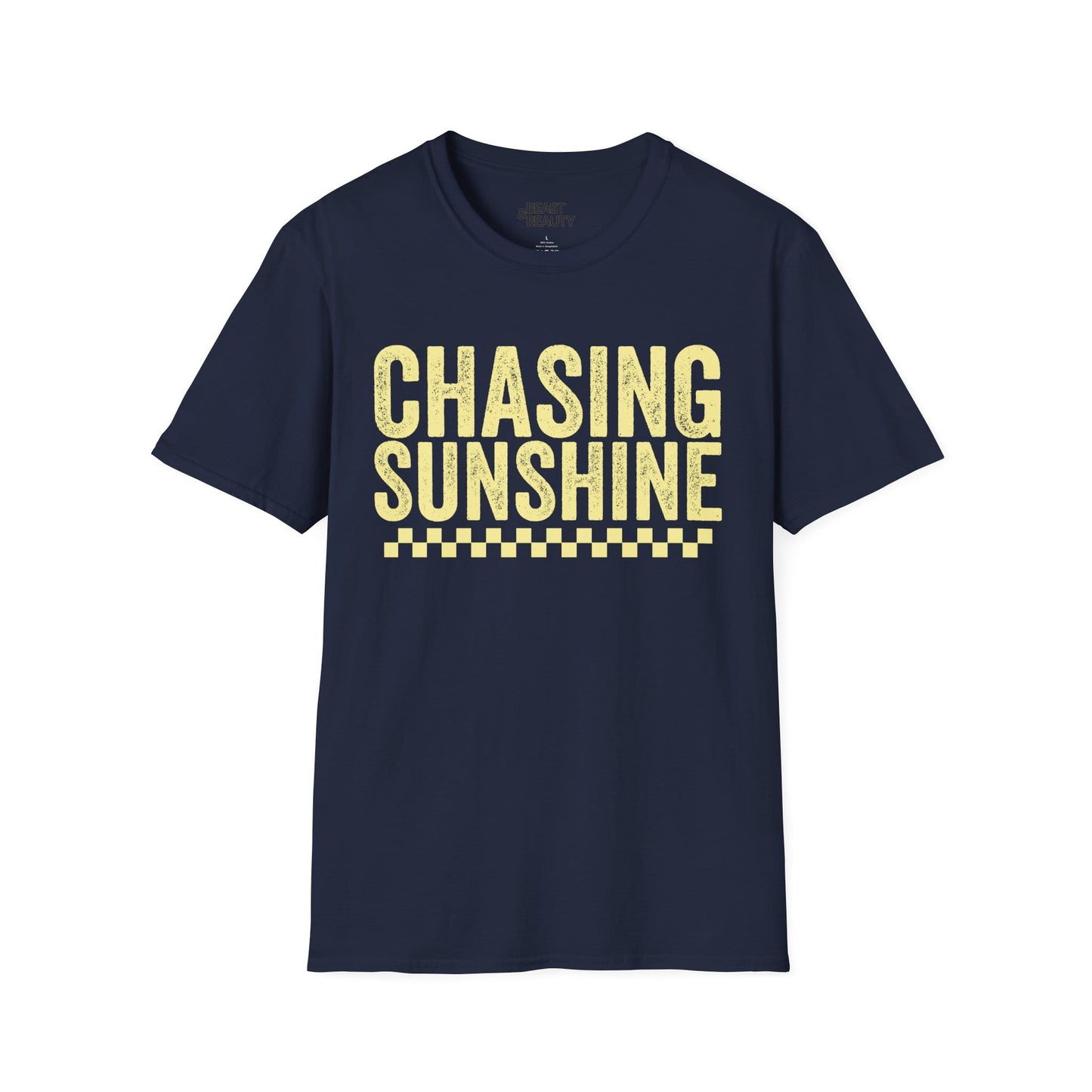 chasing sunshine t-shirt navy t-shirt uk gift gift idea