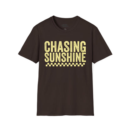 chasing sunshine t-shirt dark chocolate t-shirt uk gift gift idea