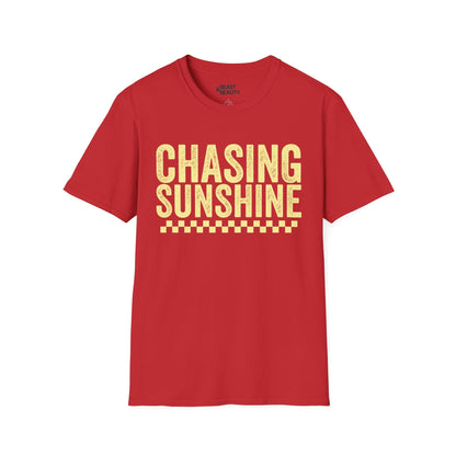 chasing sunshine t-shirt red t-shirt uk gift gift idea