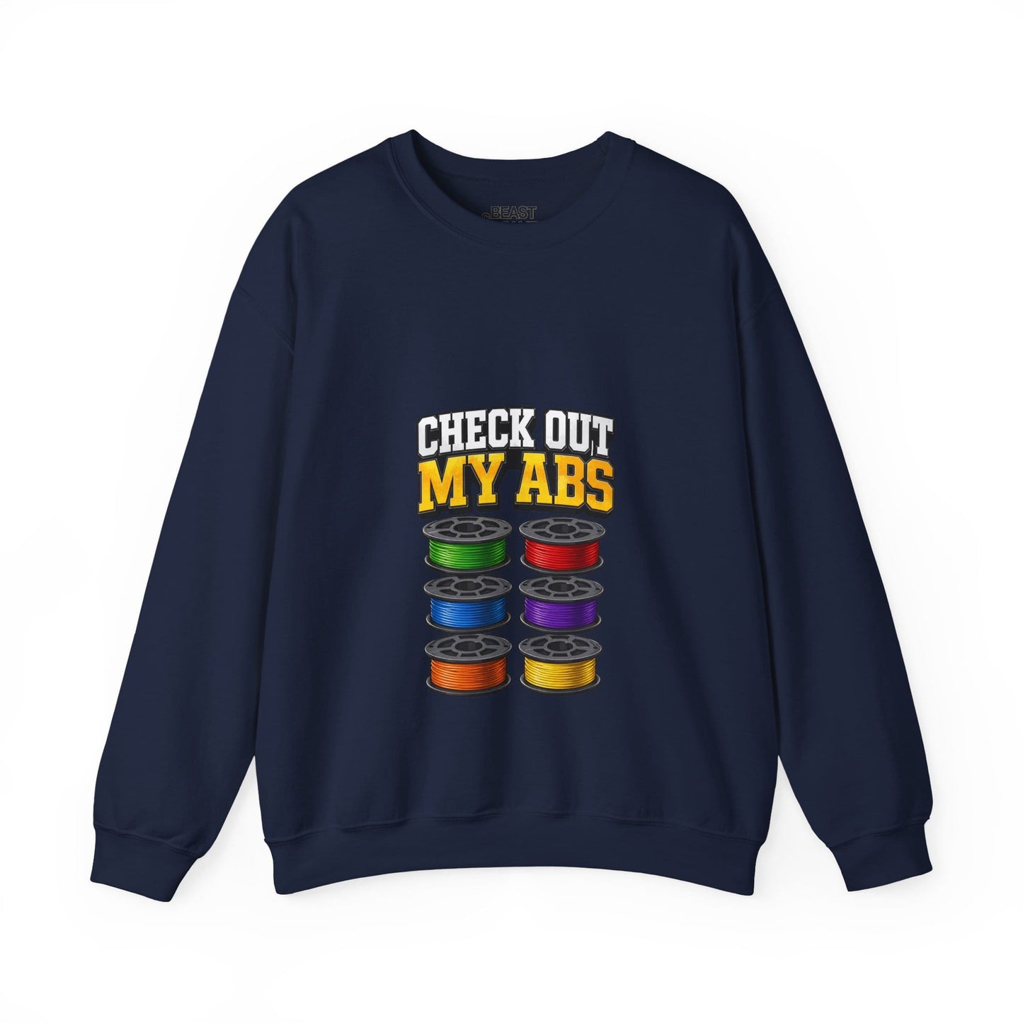 Check Out My ABS - Funny 3D Printing Sweatshirt | Filament Pun Navy / S gift_idea unique_gift personalised_gift