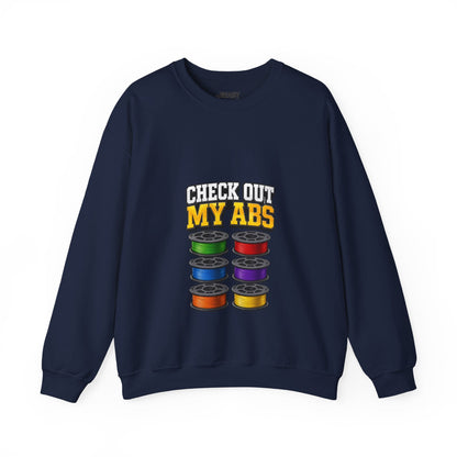 Check Out My ABS - Funny 3D Printing Sweatshirt | Filament Pun Navy / S gift_idea unique_gift personalised_gift