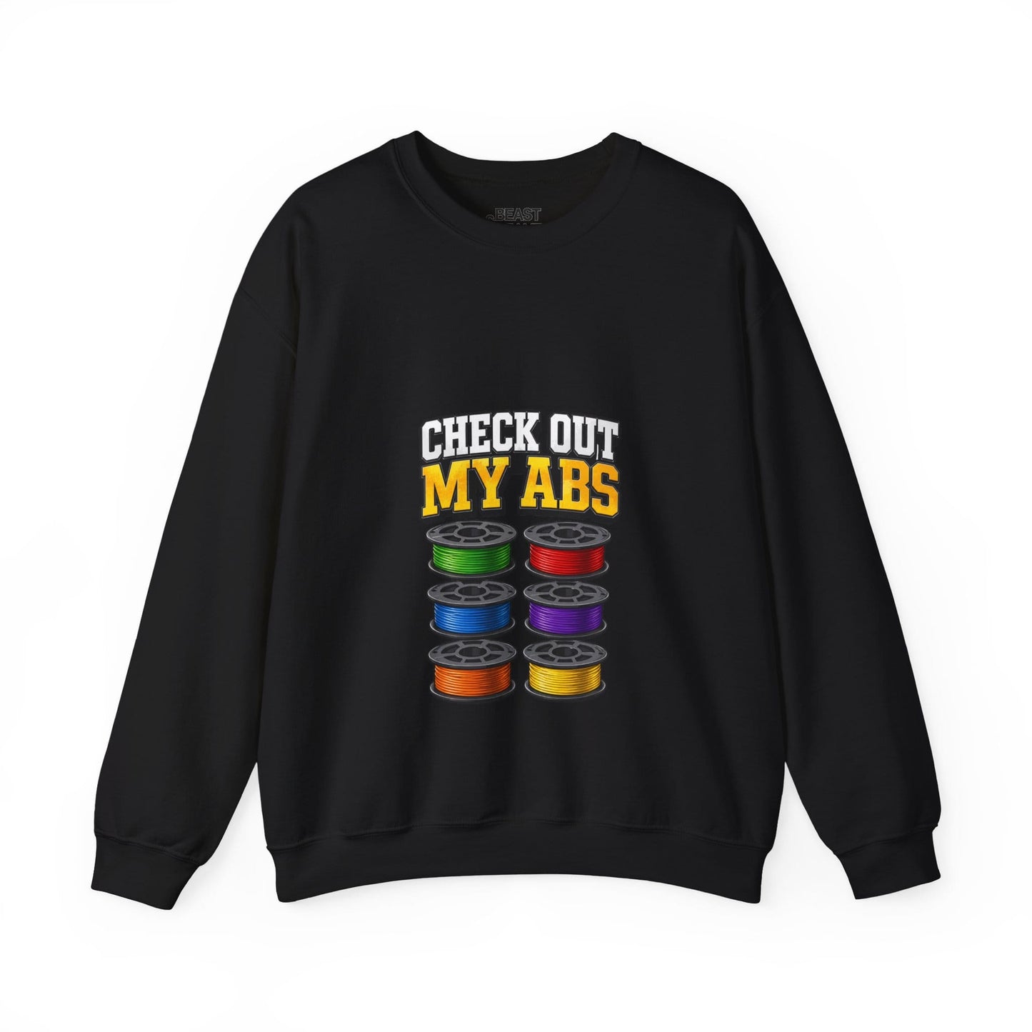 Check Out My ABS - Funny 3D Printing Sweatshirt | Filament Pun Black / S gift_idea unique_gift personalised_gift