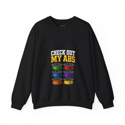 Check Out My ABS - Funny 3D Printing Sweatshirt | Filament Pun Black / S gift_idea unique_gift personalised_gift