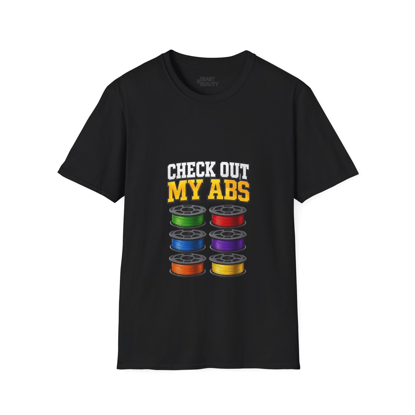Check Out My ABS - Funny 3D Printing T-Shirt | Filament Pun Tee Black / S gift_idea unique_gift personalised_gift