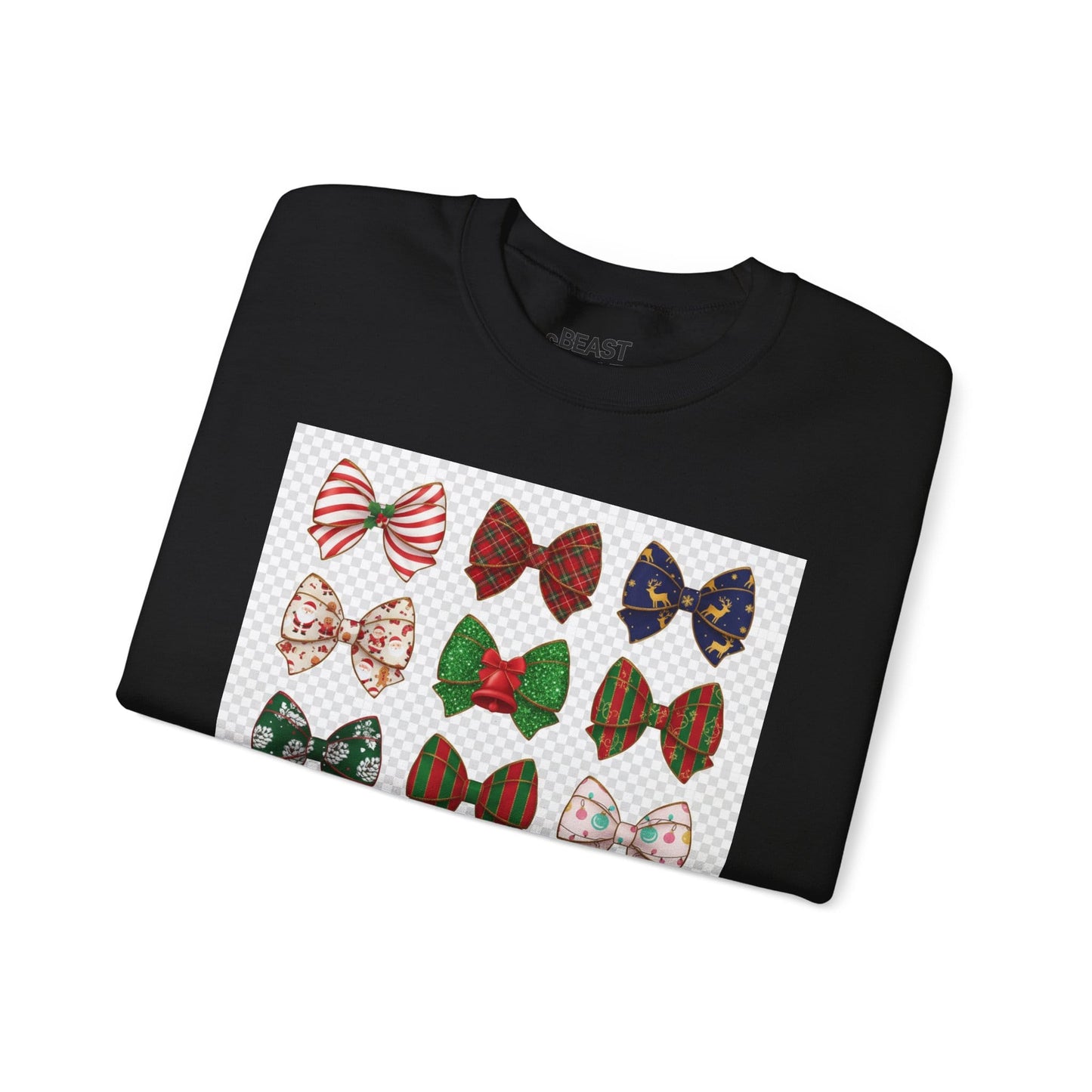 christmas bow pattern sweatshirt sweatshirt uk Christmas gift idea image 5