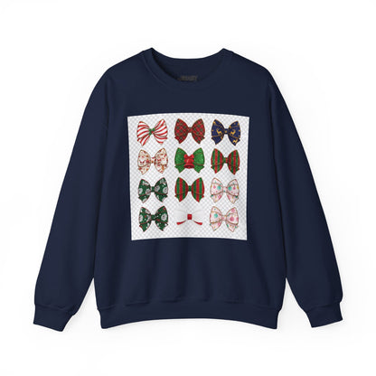 christmas bow pattern sweatshirt navy sweatshirt uk Christmas gift idea