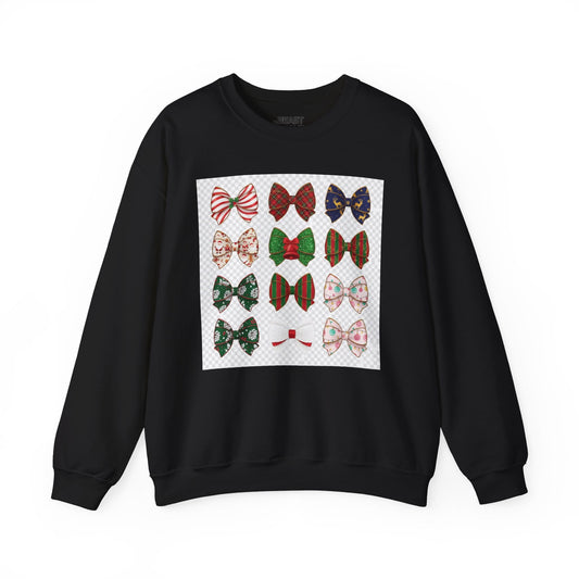 christmas bow pattern sweatshirt black sweatshirt uk Christmas gift idea