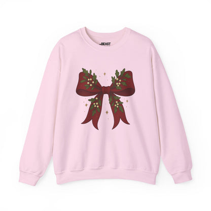 christmas bow sweatshirt light pink sweatshirt uk Christmas gift idea