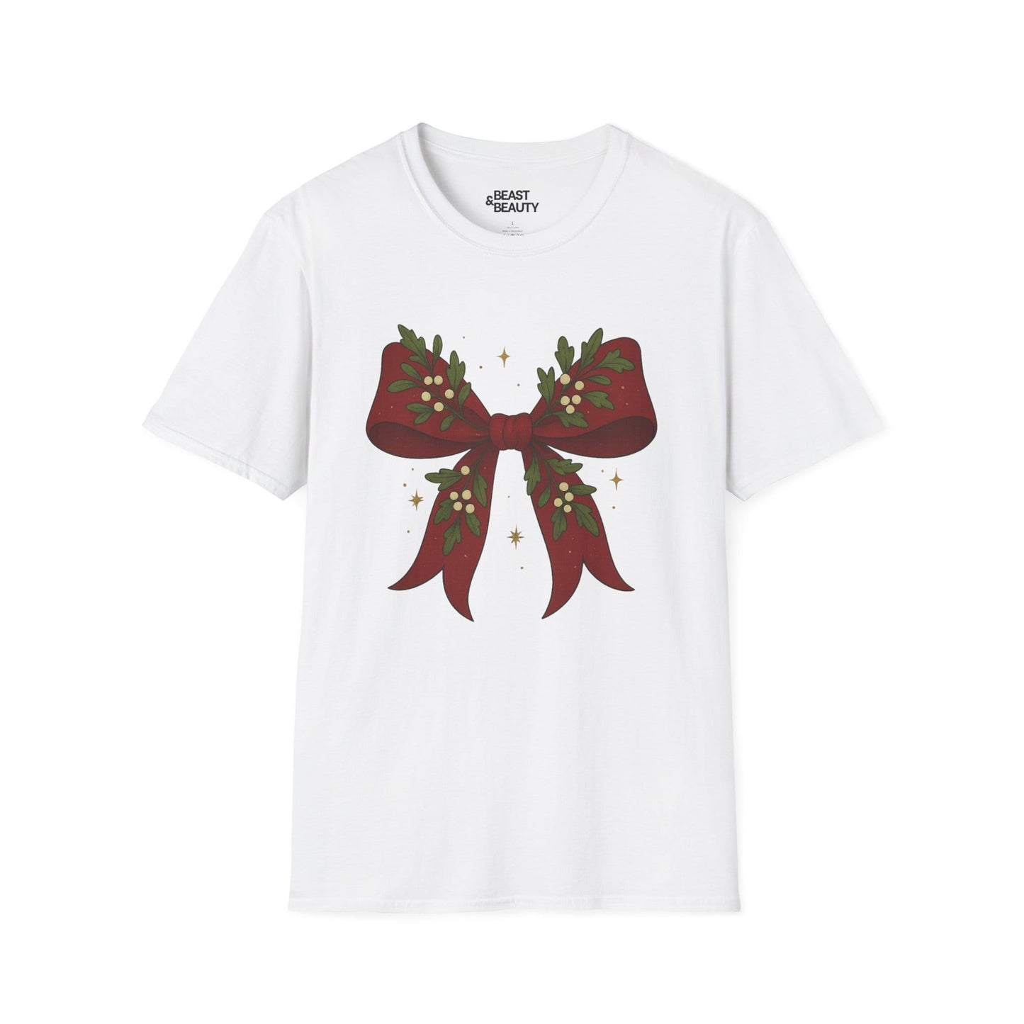 christmas bow t-shirt white t-shirt uk Christmas gift idea