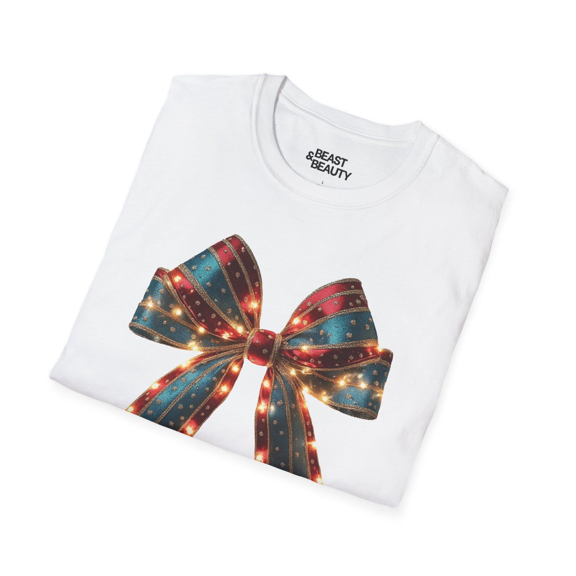 christmas bow t-shirt t-shirt uk Christmas gift idea image 6