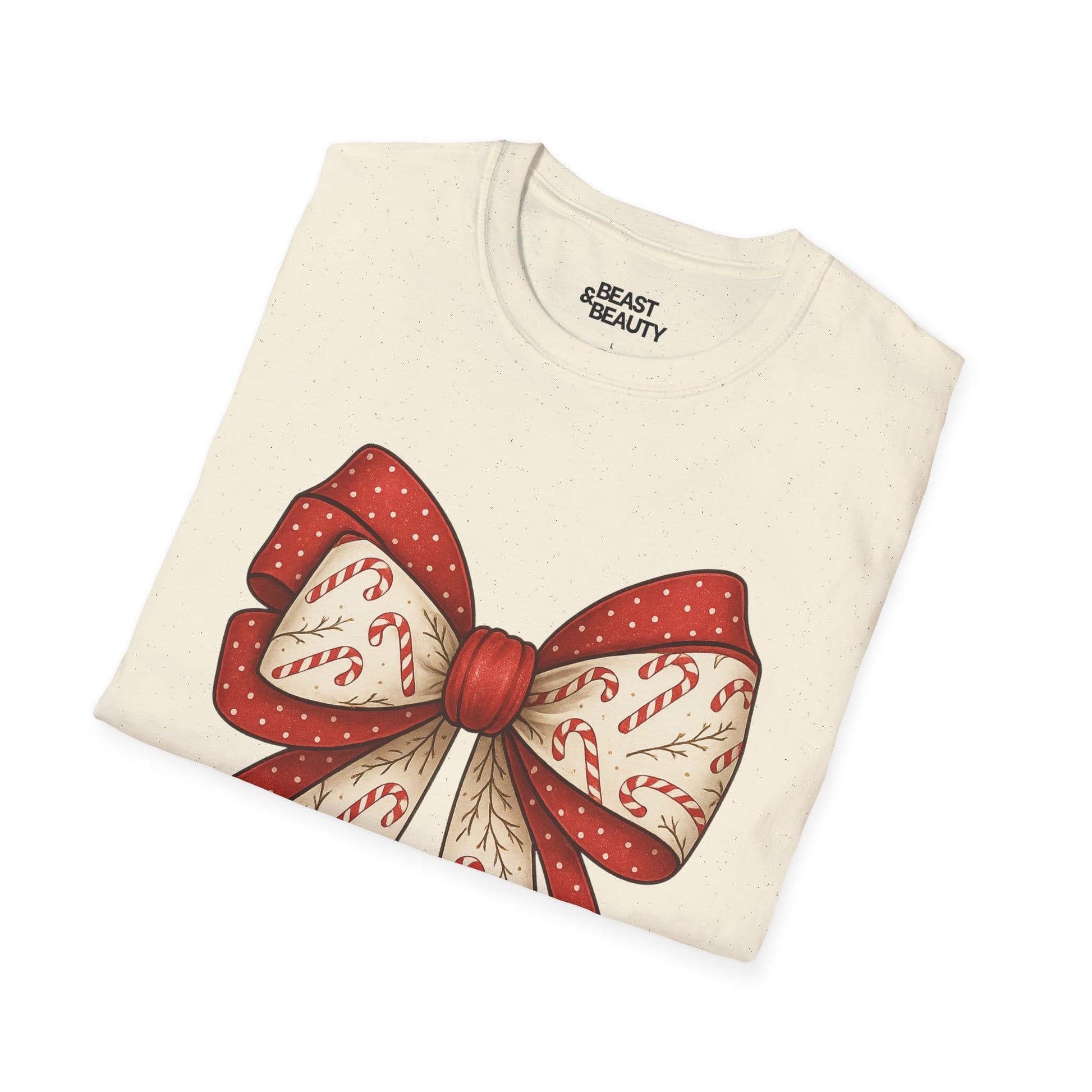 christmas candy canes bow t-shirt t-shirt uk Christmas gift idea image 7