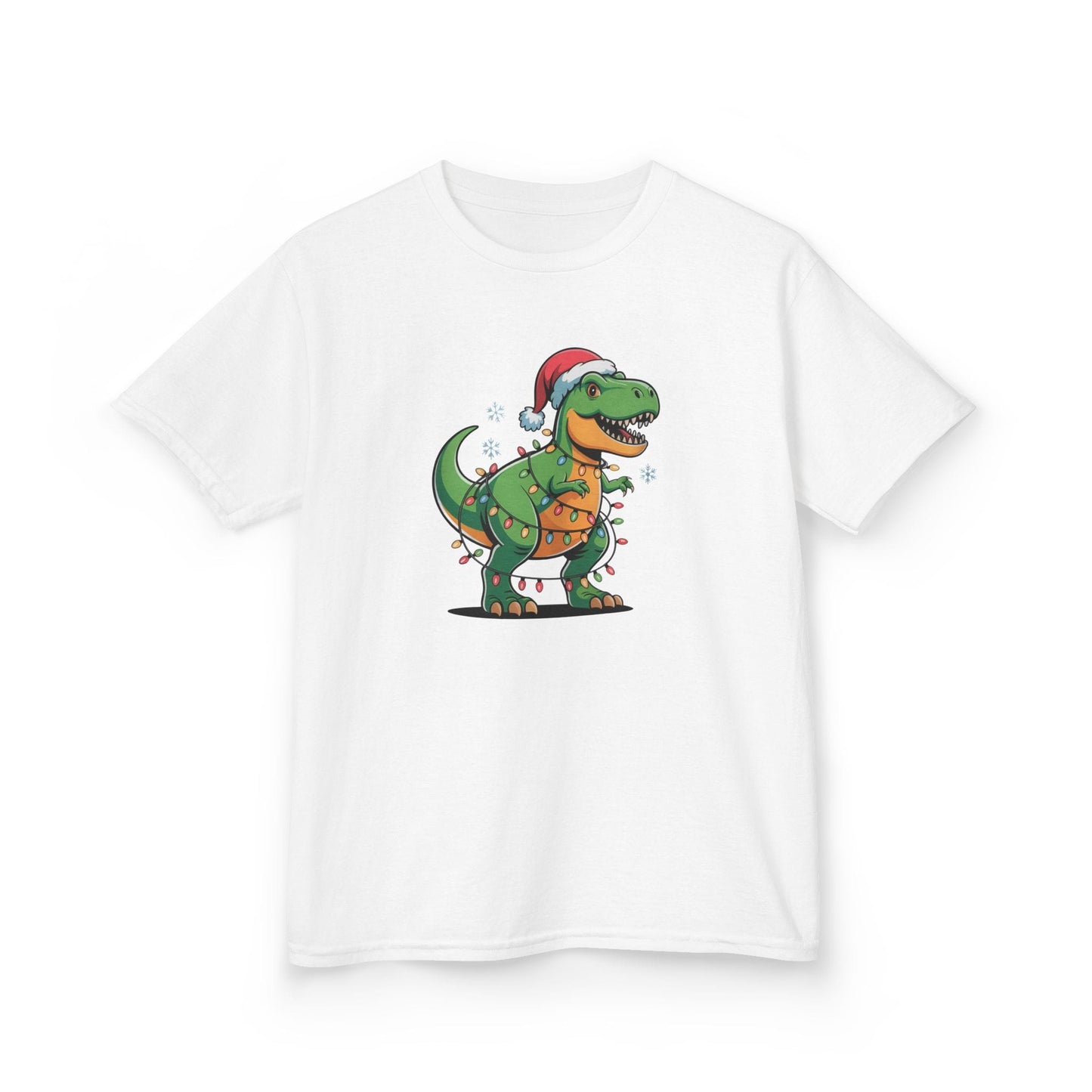 Christmas Dino Kids T-Shirt White / XS gift_idea unique_gift personalised_gift