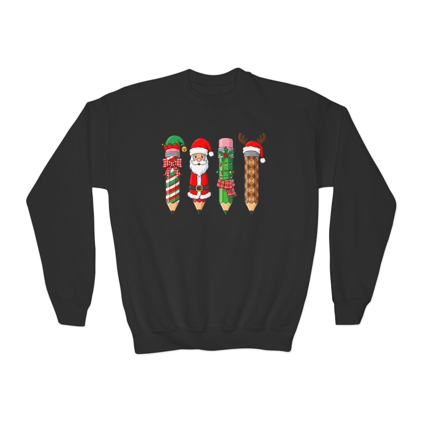 christmas pencil crew youth sweatshirt black sweatshirt uk Christmas gift idea