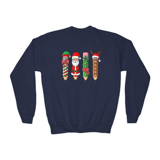christmas pencil crew youth sweatshirt navy sweatshirt uk Christmas gift idea