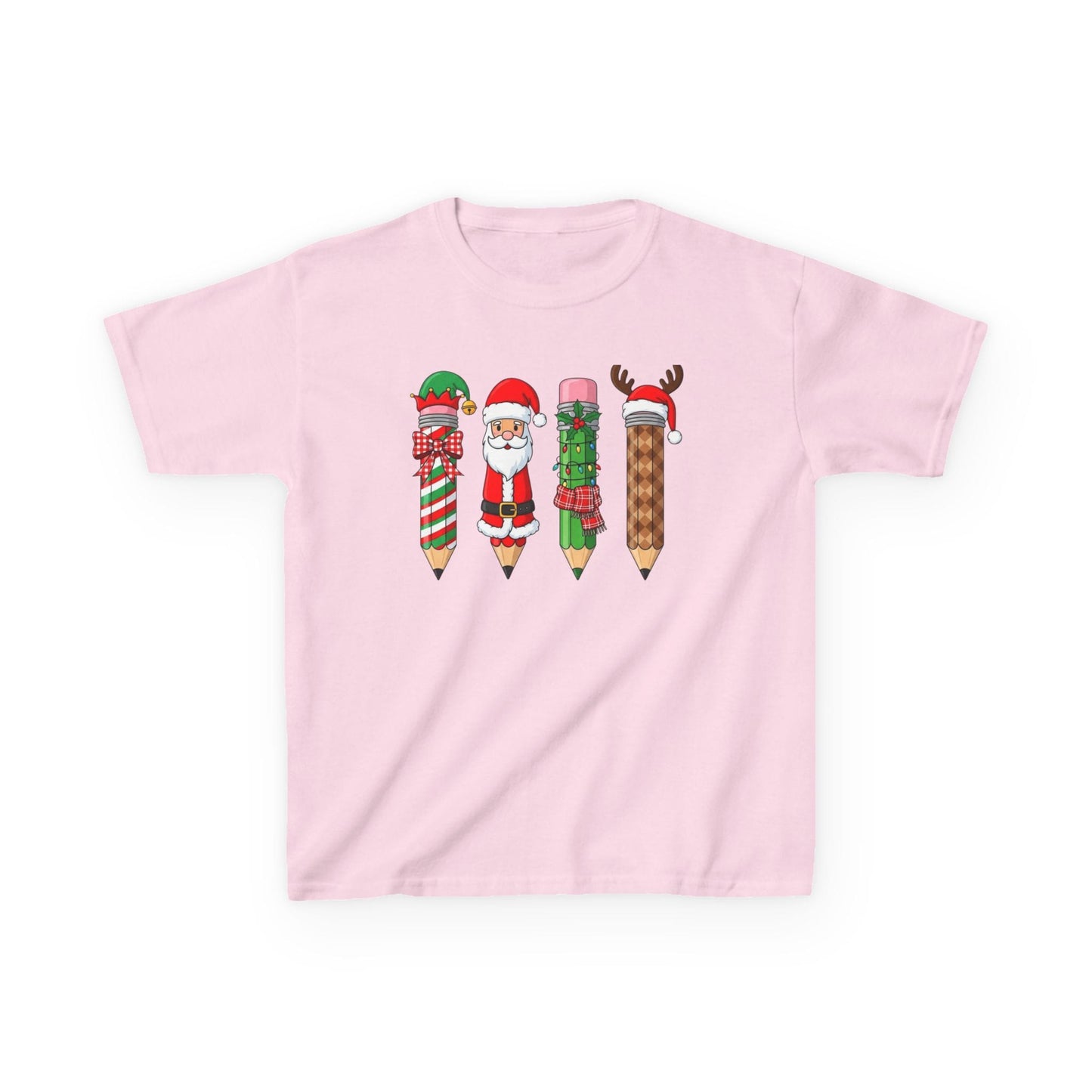 Christmas Pencil Kids T-Shirt Light Pink / XS gift_idea unique_gift personalised_gift