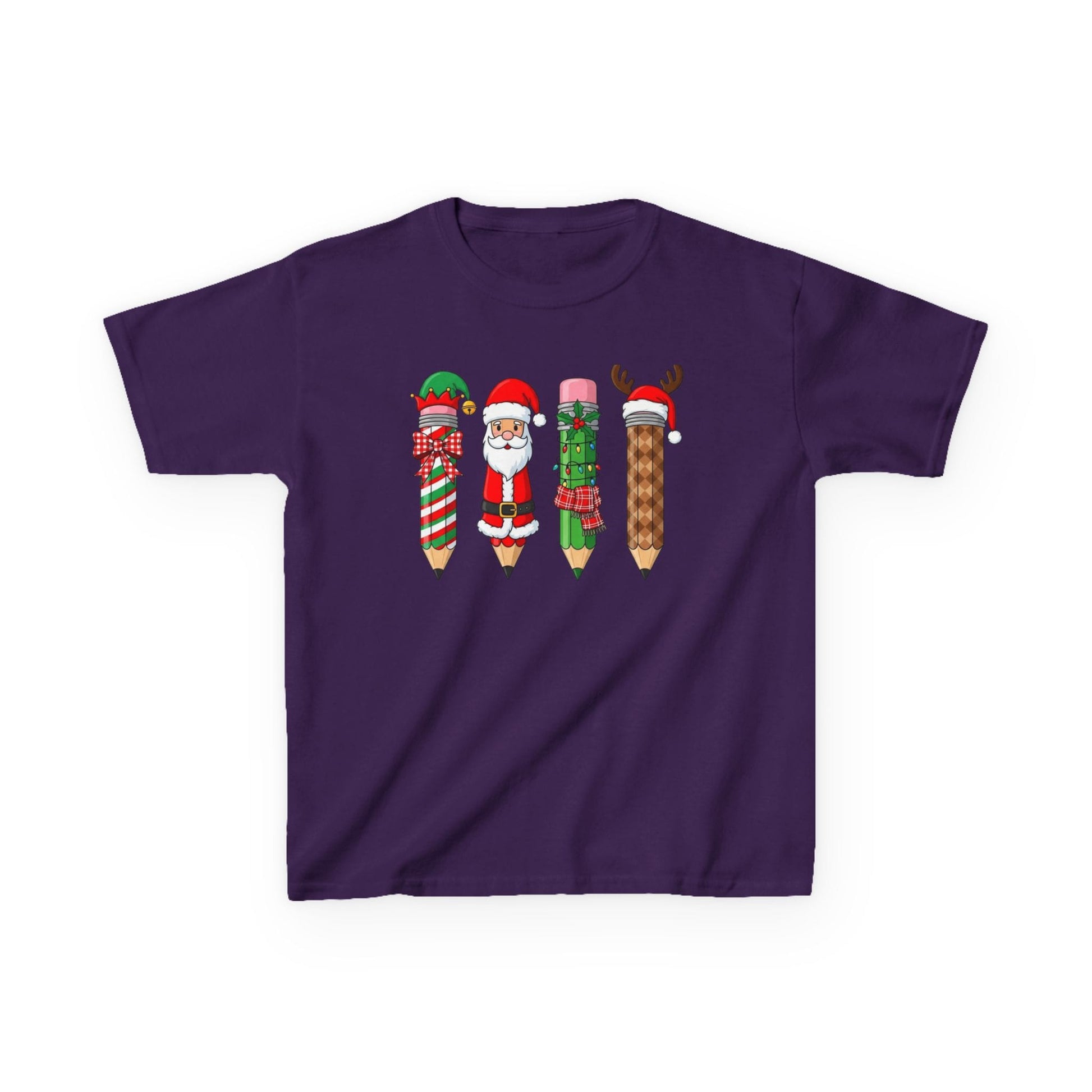 Christmas Pencil Kids T-Shirt Purple / XS gift_idea unique_gift personalised_gift