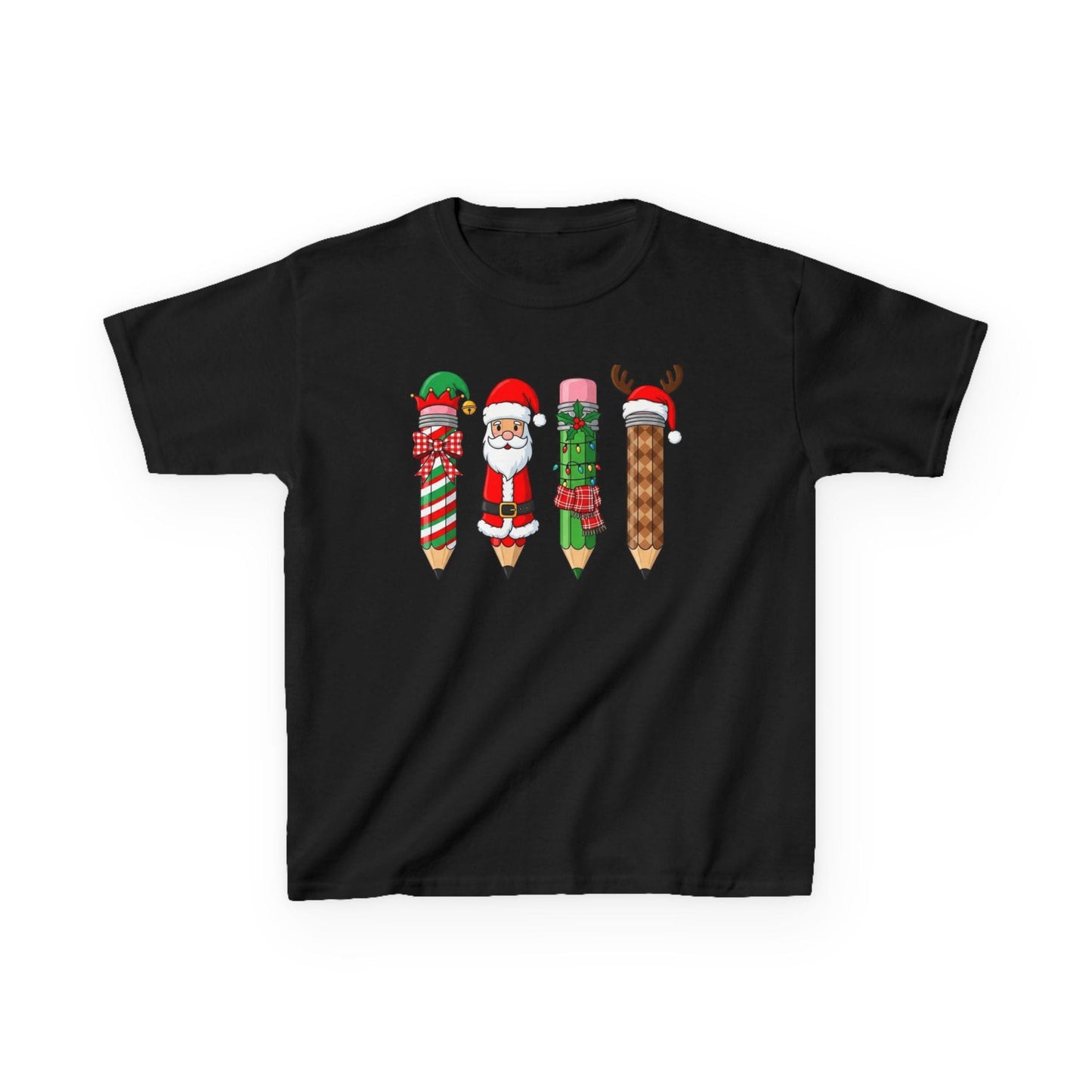 Christmas Pencil Kids T-Shirt Black / XS gift_idea unique_gift personalised_gift