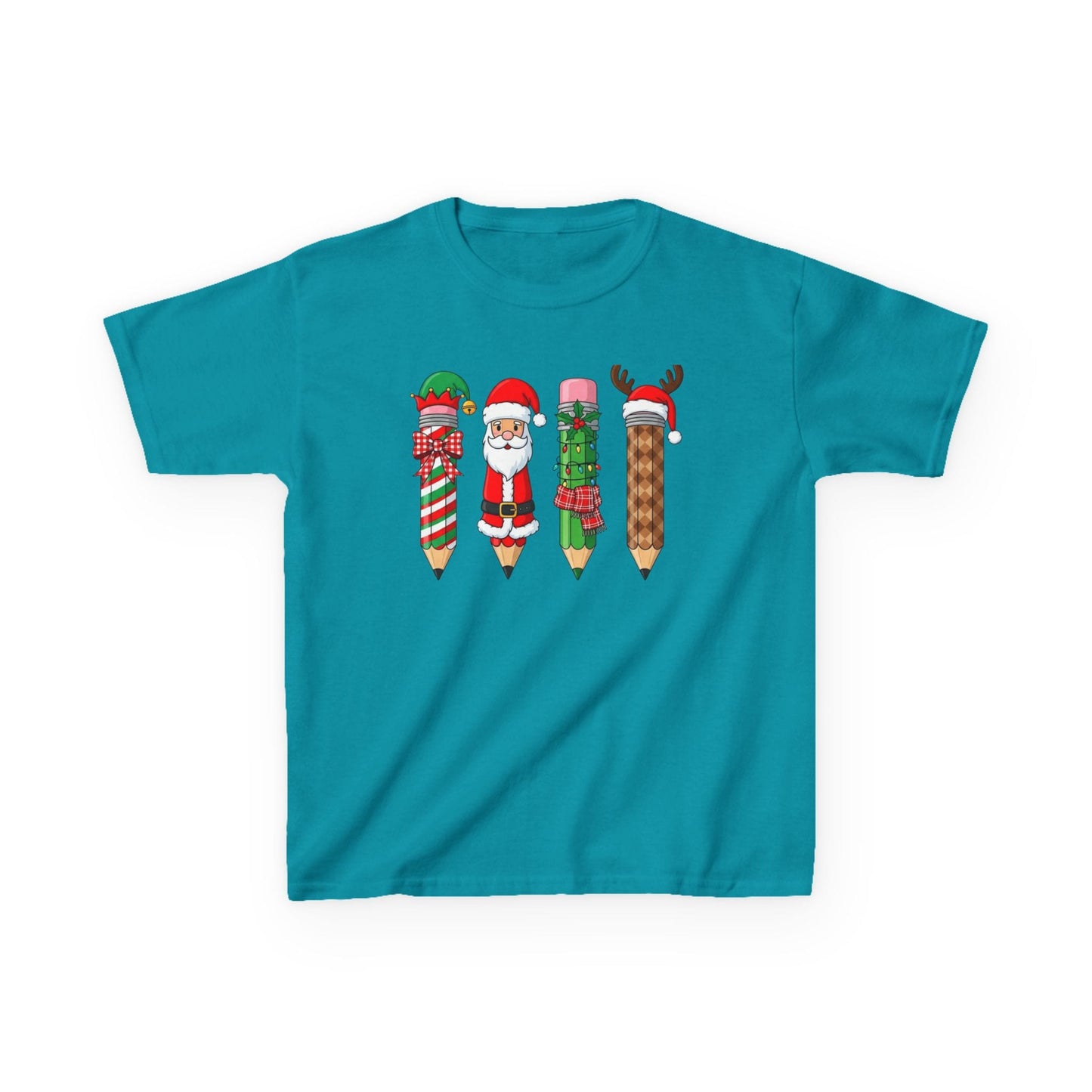 Christmas Pencil Kids T-Shirt Tropical Blue / XS gift_idea unique_gift personalised_gift