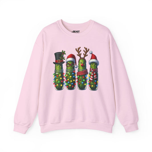 christmas pickle friends sweatshirt light pink sweatshirt uk Christmas gift idea
