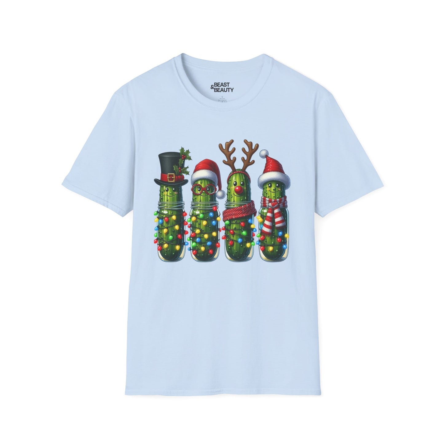 christmas pickle t-shirt light blue t-shirt uk Christmas gift idea