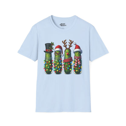 christmas pickle t-shirt light blue t-shirt uk Christmas gift idea