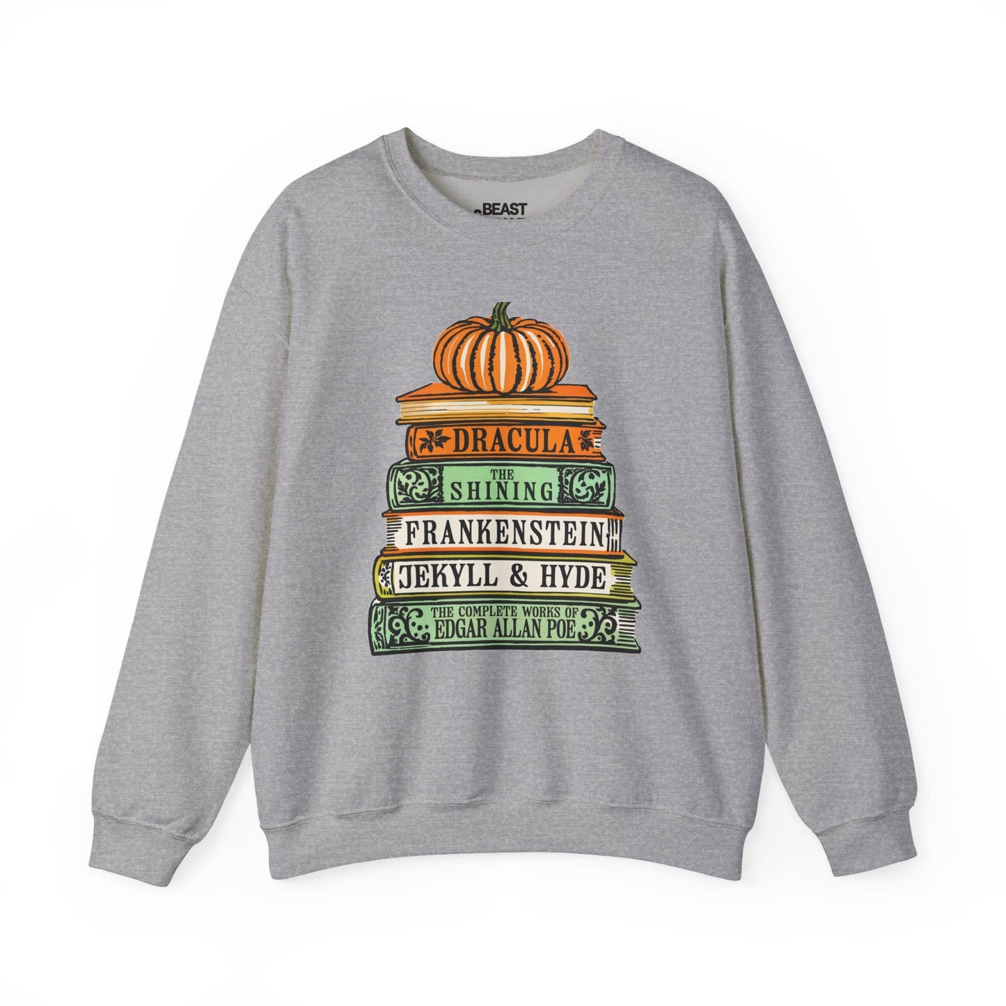 Classic Horror Books Halloween Sweatshirt Sport Grey / S gift_idea unique_gift personalised_gift
