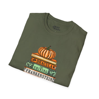 Classic Horror Books Halloween T-Shirt gift_idea unique_gift personalised_gift