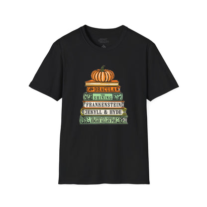 Classic Horror Books Halloween T-Shirt Black / S gift_idea unique_gift personalised_gift
