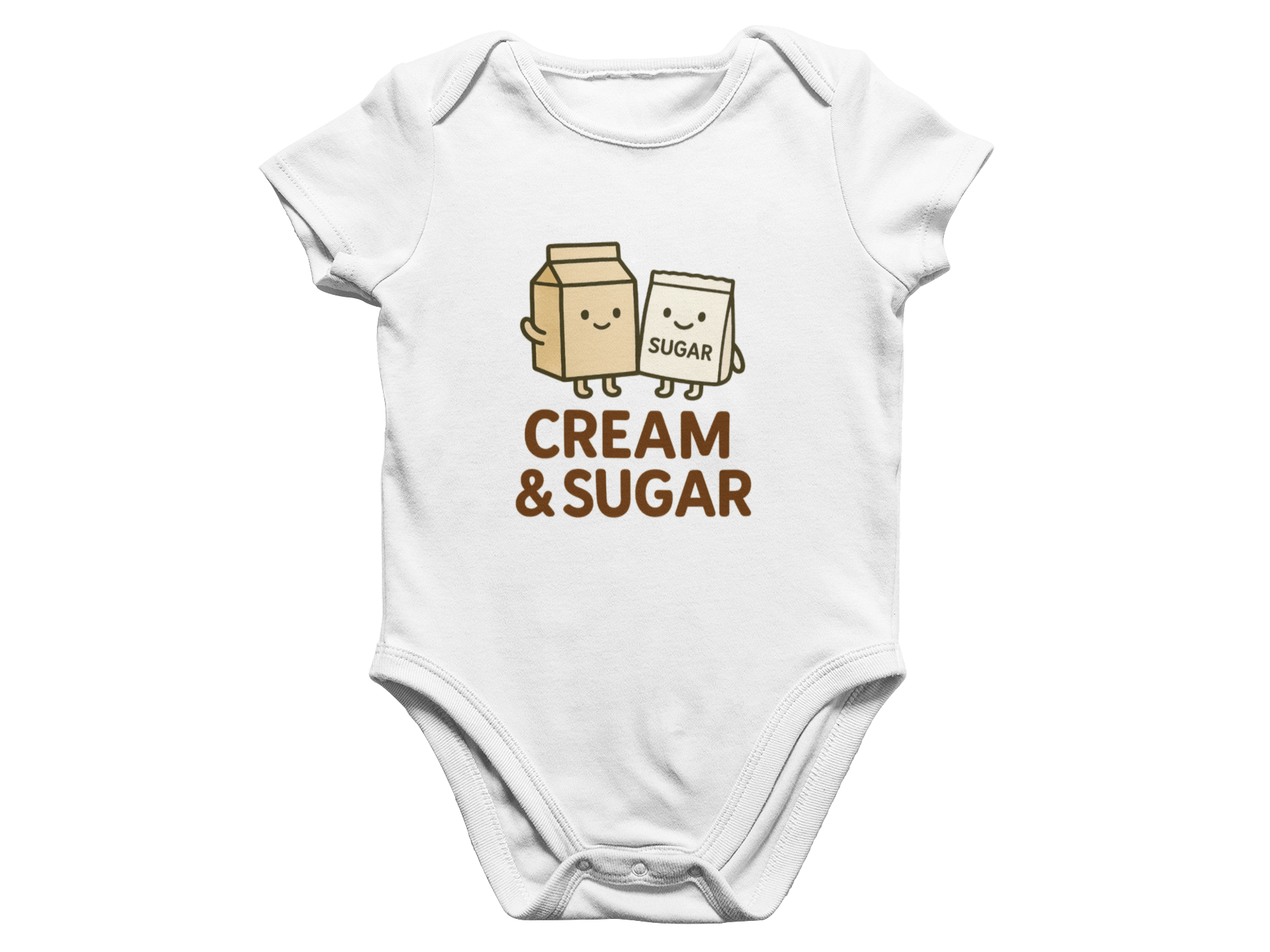 Coffee & Cream and Sugar Matching T-Shirt Gift Set gift_idea unique_gift personalised_gift